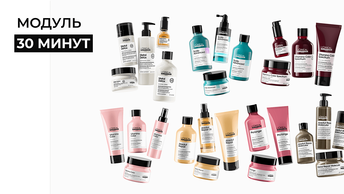 Модуль: LOREALPRO уходы, стайлинг и красители
